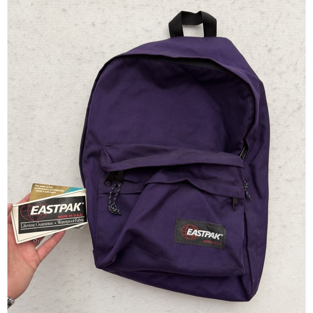 Vintage Eastpak Made in USA Sonoma Pak'r Backpack Purple Cordura RARE NEW